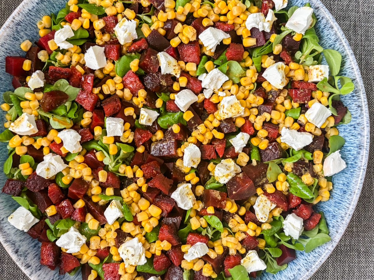 Maaltijdsalade met biet en chorizo