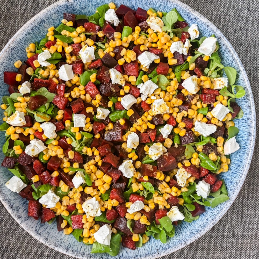 Maaltijdsalade met biet en chorizo
